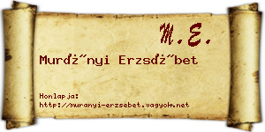 Murányi Erzsébet névjegykártya