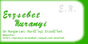 erzsebet muranyi business card